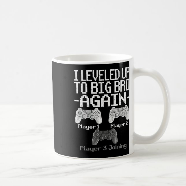 Uppgraderad till Big Bro igen Bror Gamer Spelare 3 Kaffemugg (Höger)
