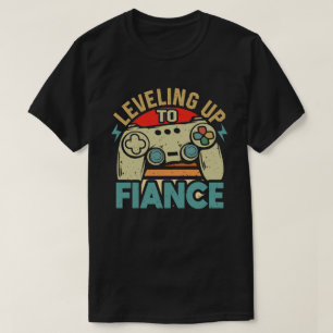 Uppgraderad till fästman Gamer Nygift par T Shirt