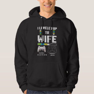 Uppgraderad till fru spelkontroll par spelare hoodie