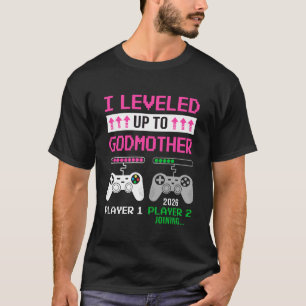 Uppgraderad till Gudmor 2026 Roligt TV-Spel Snart T Shirt