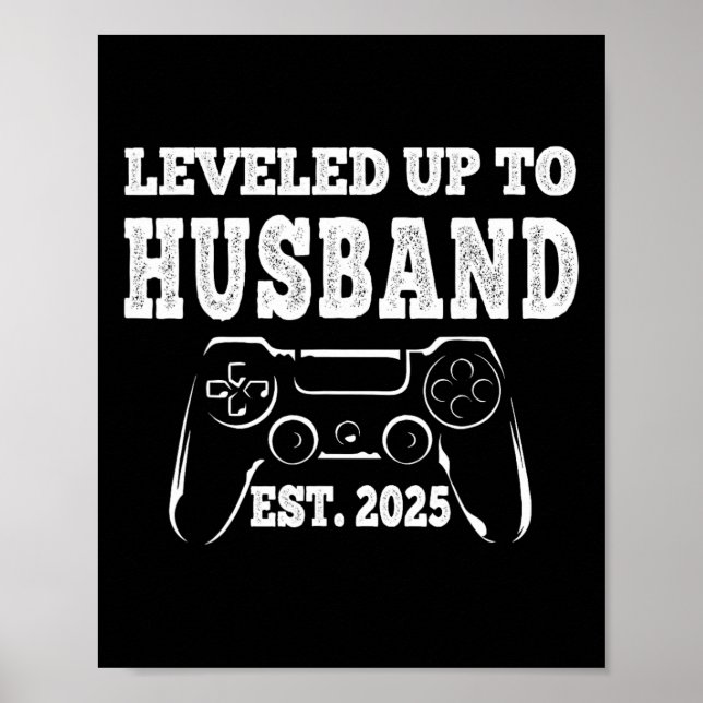 Uppgraderad till make 2025 Nygift brudgumme Nygift Poster (Framsidan)