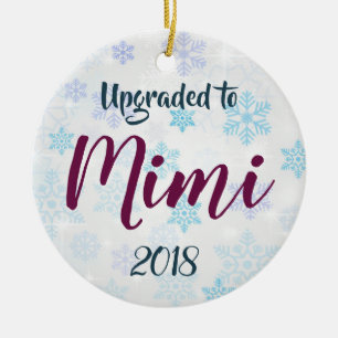 Uppgraderad till Mimi Personligs julprydnad Julgransprydnad Keramik