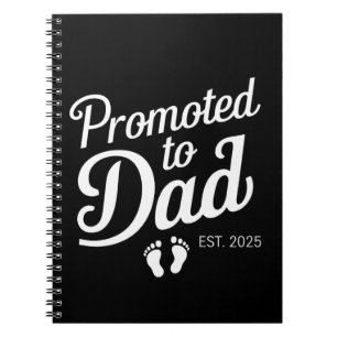 Uppgraderad till pappa EST 2025 Roligt Snart pappa Anteckningsbok