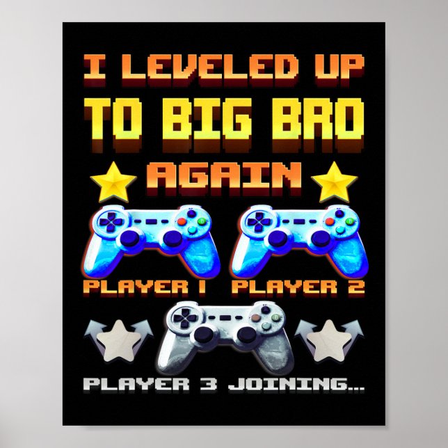 Uppgraderad till storebror igen – Rolig spelande b Poster (Framsidan)