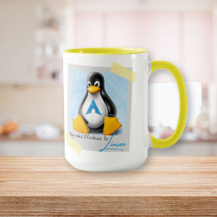 Uppgraderad Windows Arch Linux Tux Mugg