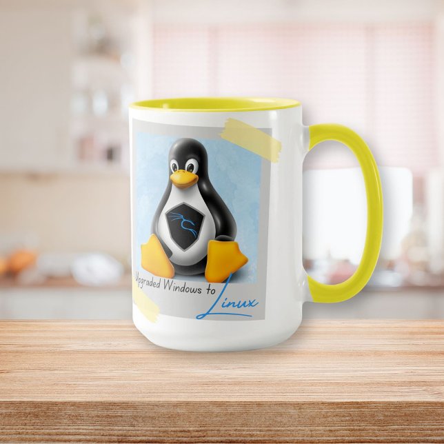 Uppgraderad Windows Kali Linux Tux Mugg (Upgraded Windows Kali Linux Tux Mug)