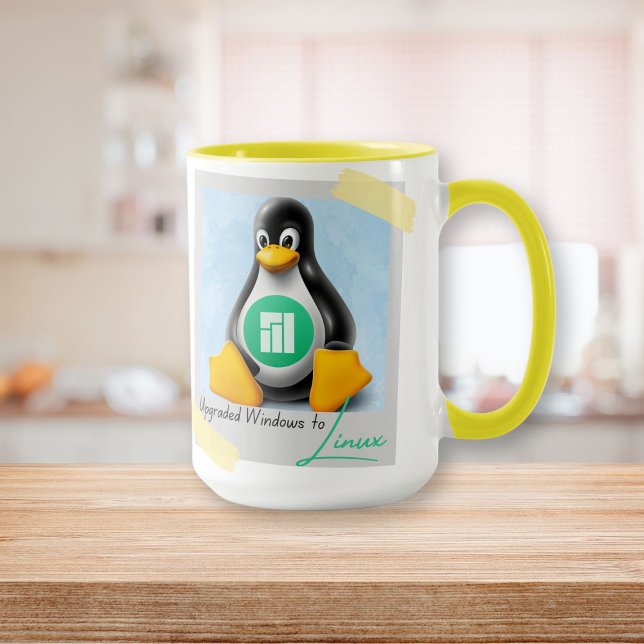 Uppgraderad Windows Manjaro Linux Tux Mugg (Upgraded Windows Manjaro Linux Tux Mug)