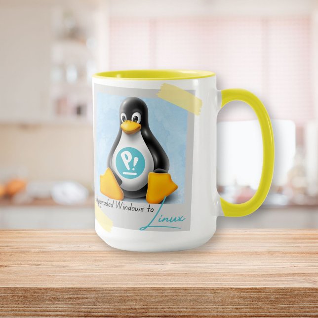 Uppgraderad Windows PopOS Tux Mugg (Upgraded Windows PopOS Tux Mug)