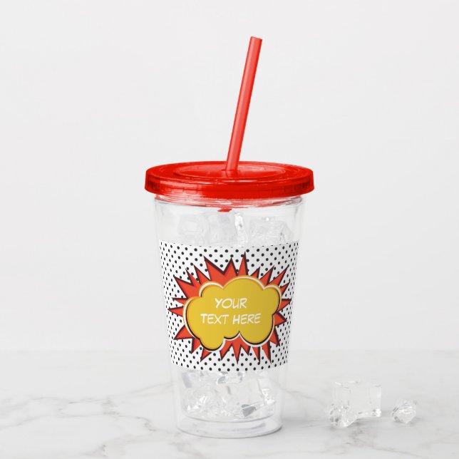 Uppgradering av anpassningsbar Text Tecknad Bok Take Away Mugg (Baksida Ice)