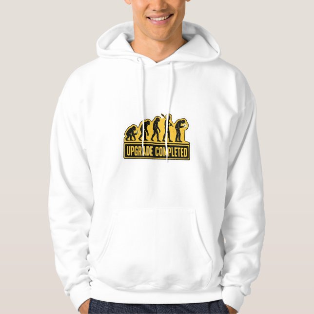 Uppgradering Klar Rolig Evolution  Hoodie (Framsida)