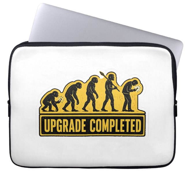 Uppgradering Klar Rolig Evolution  Laptop Fodral (Framsidan)