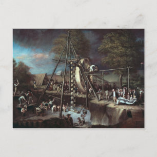 Uppgrävning av Mastodon, 1806 Vykort