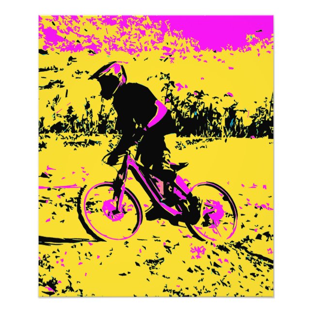 Upphämtningshastighet - bergig Biker Fototryck (Framsidan)