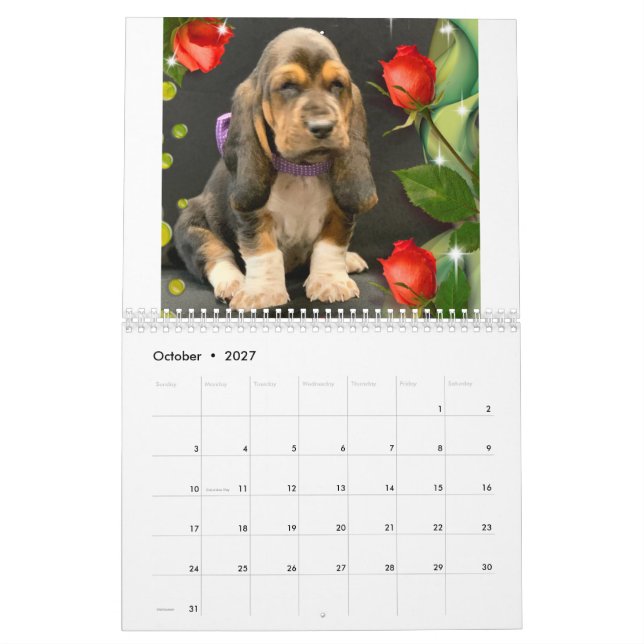 Upphängd kupongkalender kalender (Oct 2027)