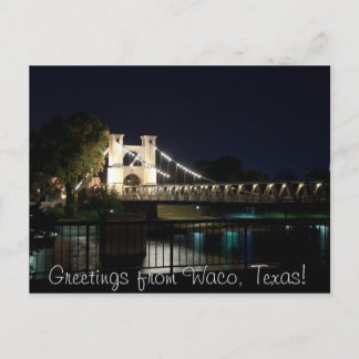 Upphängningsbrygga vykort (med text)