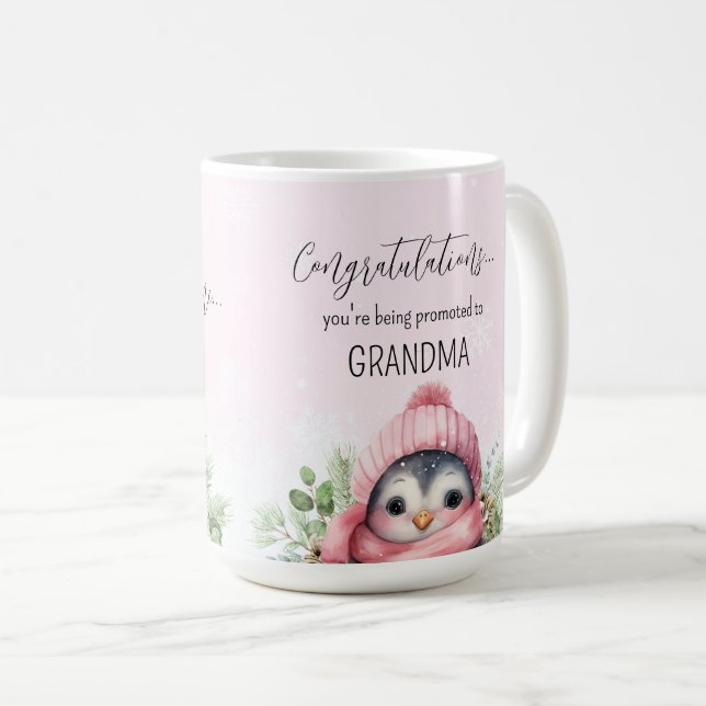 Upphävande av gravid befordrad till Grandma Flicka Kaffemugg (Framsida höger)