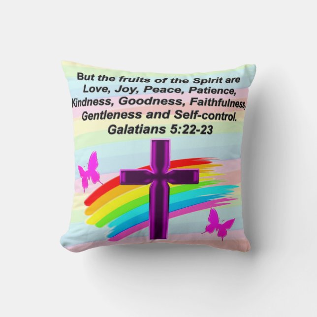 UPPHÄVANDE GALATIANER 5 SCRIPTURE KUDDE (Framsida)