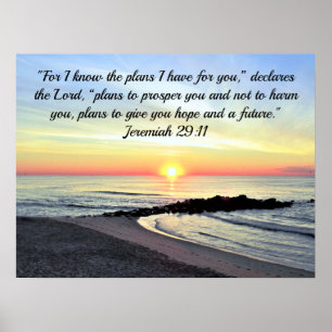UPPHÄVANDE JEREMIAH 29:11 SCRIPTURE VERSE POSTER