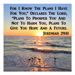UPPHÄVANDE JEREMIAH 29:11 SUNRISE FOTOTRYCK