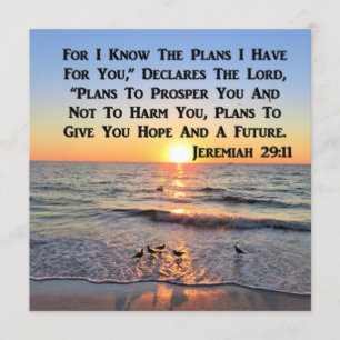 UPPHÄVANDE JEREMIAH 29:11 SUNRISE INBJUDNINGAR