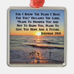 UPPHÄVANDE JEREMIAH 29:11 SUNRISE JULGRANSPRYDNAD METALL