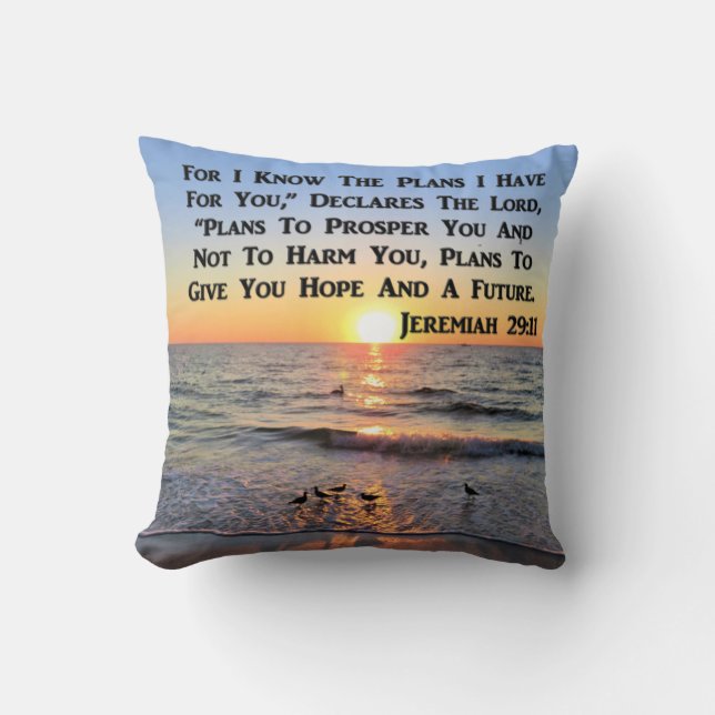 UPPHÄVANDE JEREMIAH 29:11 SUNRISE KUDDE (Framsida)