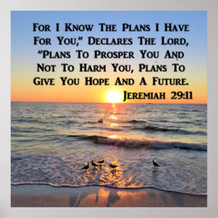 UPPHÄVANDE JEREMIAH 29:11 SUNRISE POSTER