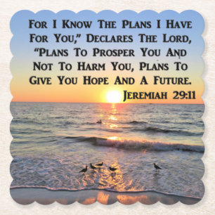 UPPHÄVANDE JEREMIAH 29:11 SUNRISE UNDERLÄGG PAPPER