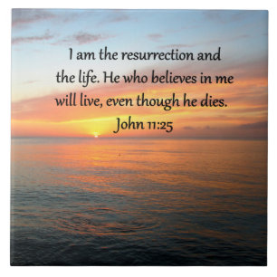 UPPHÄVANDE JOHN 11:25 PHOTO KAKELPLATTA