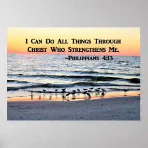 UPPHÄVANDE SUNRISE PHILIPPIANS 4:13 POSTER