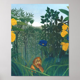 Upphävandet av Lejon 1907 av Henri Rousseau Poster