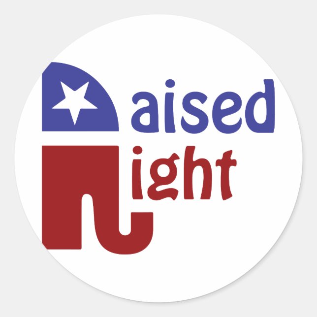 Upphöjd Höger Runt Klistermärke (Framsida)