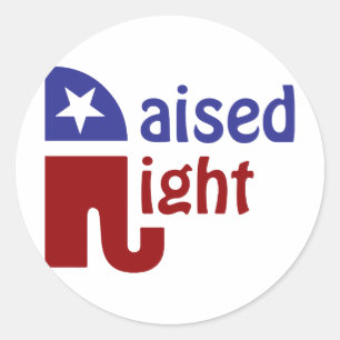 Upphöjd Höger Runt Klistermärke