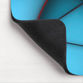 Upphöjda blå formlösa urklipp med rött knapp musmatta