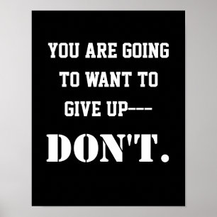 Upphöjda citattecken för inspirationsmotiv aldrig poster