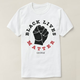 Upphöjda svarta liv Matter Namn Personlig T Shirt