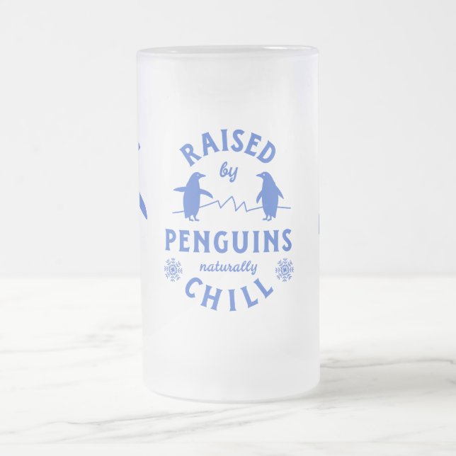 Upphöjt av Penguins Naturligt Chill Frostat Ölglas (Center)