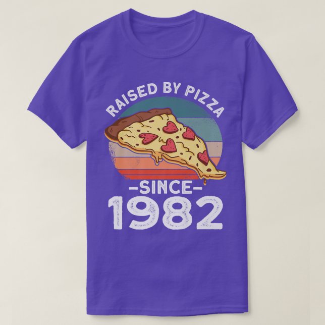 Upphöjt av Pizza Birthday Dekoration Party Ideas S T Shirt (Design framsida)
