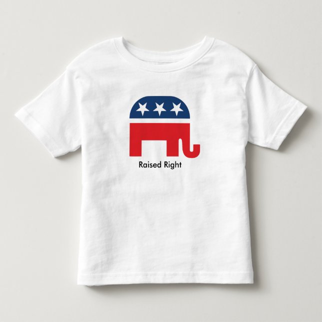 Upphöjt Höger Funny Republican Kids Youth Shirt Tee (Framsida)