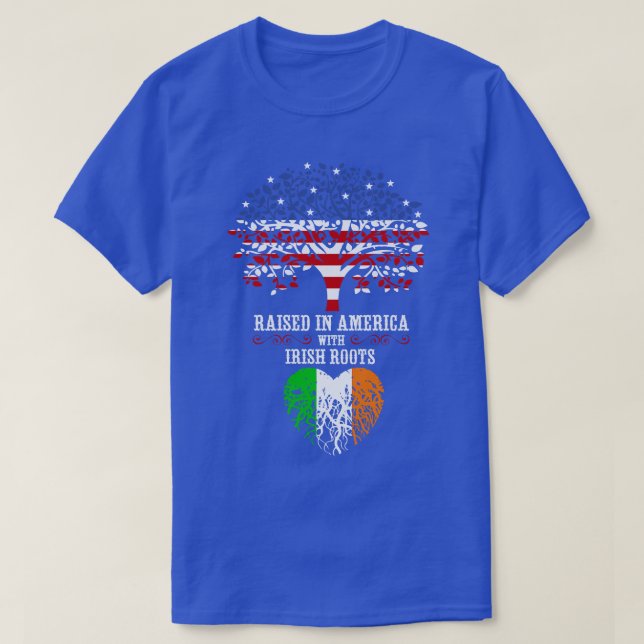 Upphöjt i Amerika med irländska rötter T Shirt (Design framsida)