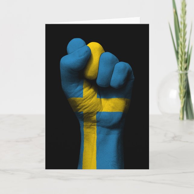 Upphöjt klansigt fenomen med svensk Flagga Kort (Framsida)