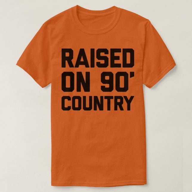 Upphöjt på 90-talet Land Music Älskare Cowboy Funn T Shirt (Design framsida)