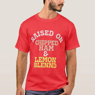 Upphöjt på chips-ham- och lemonbländ t shirt