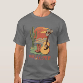 Upphöjt på Land - Rustic Western design T Shirt
