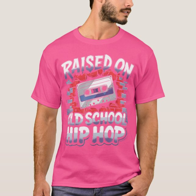Upphöjt på Old school Hip hop Tshirt Cassette Graf T Shirt (Framsida)