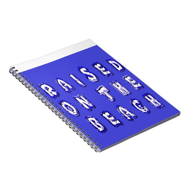 Upphöjt på stranden anteckningsbok med spiral (Högra Sidan)