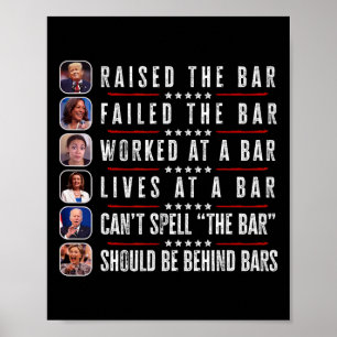 Upphöjt Pub Harris Misslyckats Lundny Trump Politi Poster