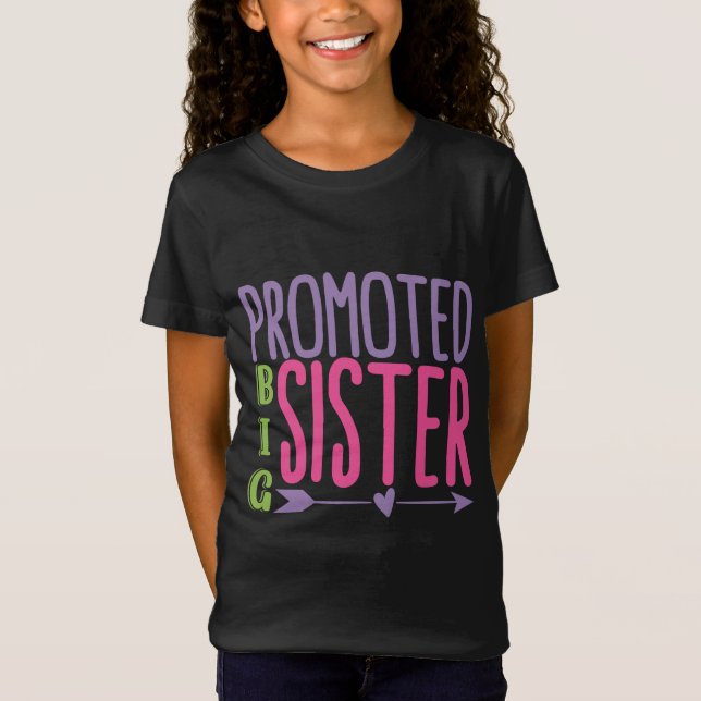 Upphöjt storepris - Big Sister-visning T Shirt (Framsida)