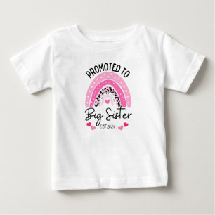 Upphöjt till Big Sister Cute Rainbow T Shirt