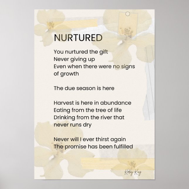 Upphovsfrämjande Dikt Poetry Poster (Framsidan)